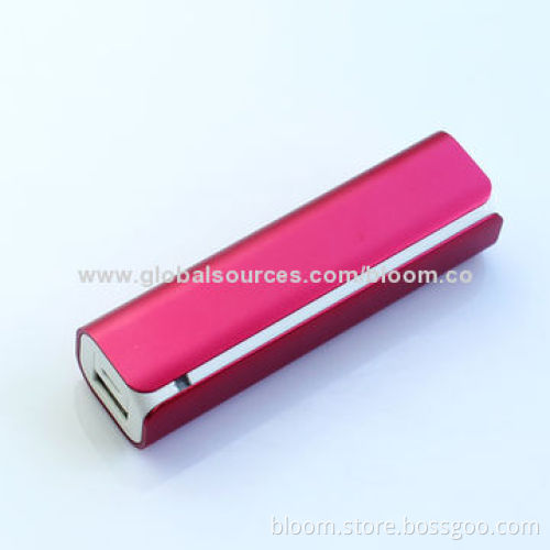Exclusive Aluminum Power Bank, 2,600mAh, in Luxury Gold Color, Comfortable TextureNew